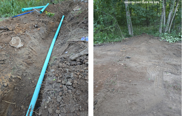 Add drainage to crawlspace and grade dirt when finished