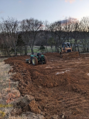 BLHS moves dirt for a barn build