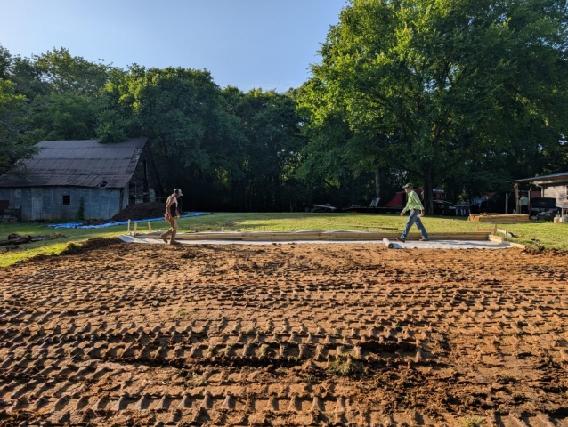 BLHS dug out a yard for a large playground