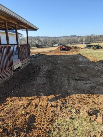 Dug out yard in prep for a driveway pour